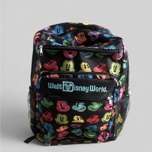 Disney Parks Disney World Mickey Mouse All Over Logo‎ Backpack Bag